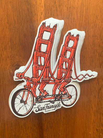 Golden Gate Tandem Sticker