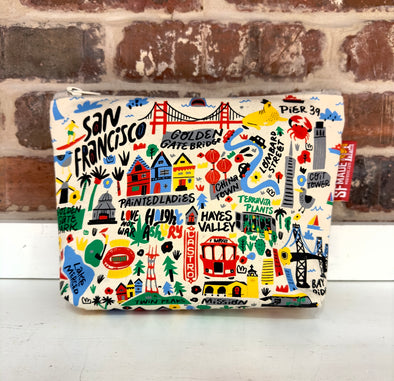 San Francisco Cartoon Map Pouch